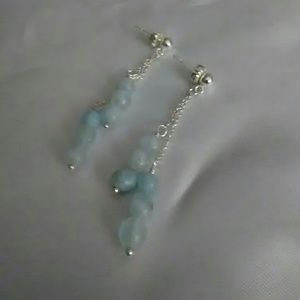 Price Drop - Jay King Aquamarine SS Drop Earrings